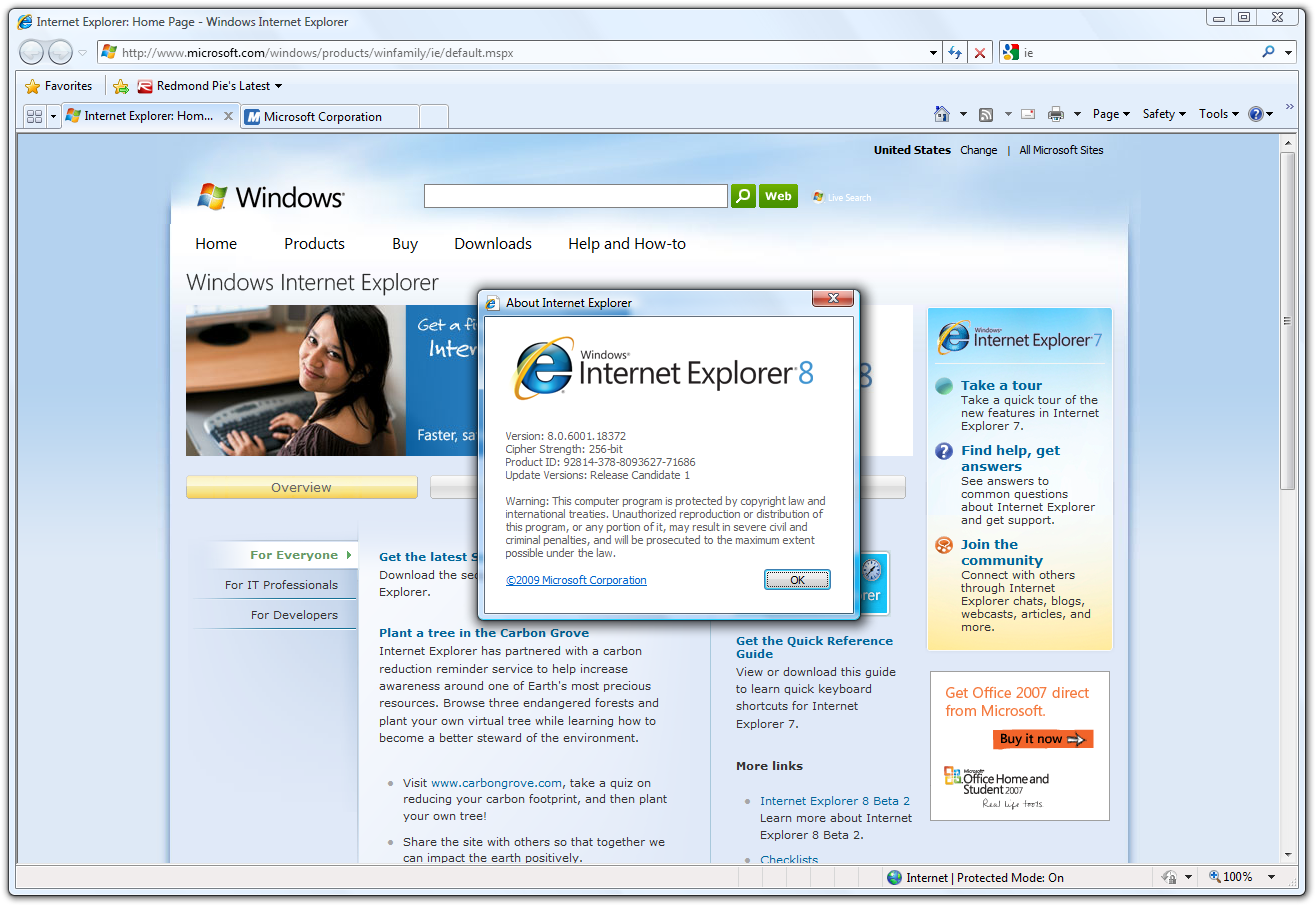 windows 7 ultimate internet explorer